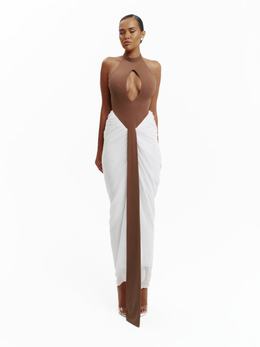 SPLIT DECISION - LIGHT BROWN & WHITE