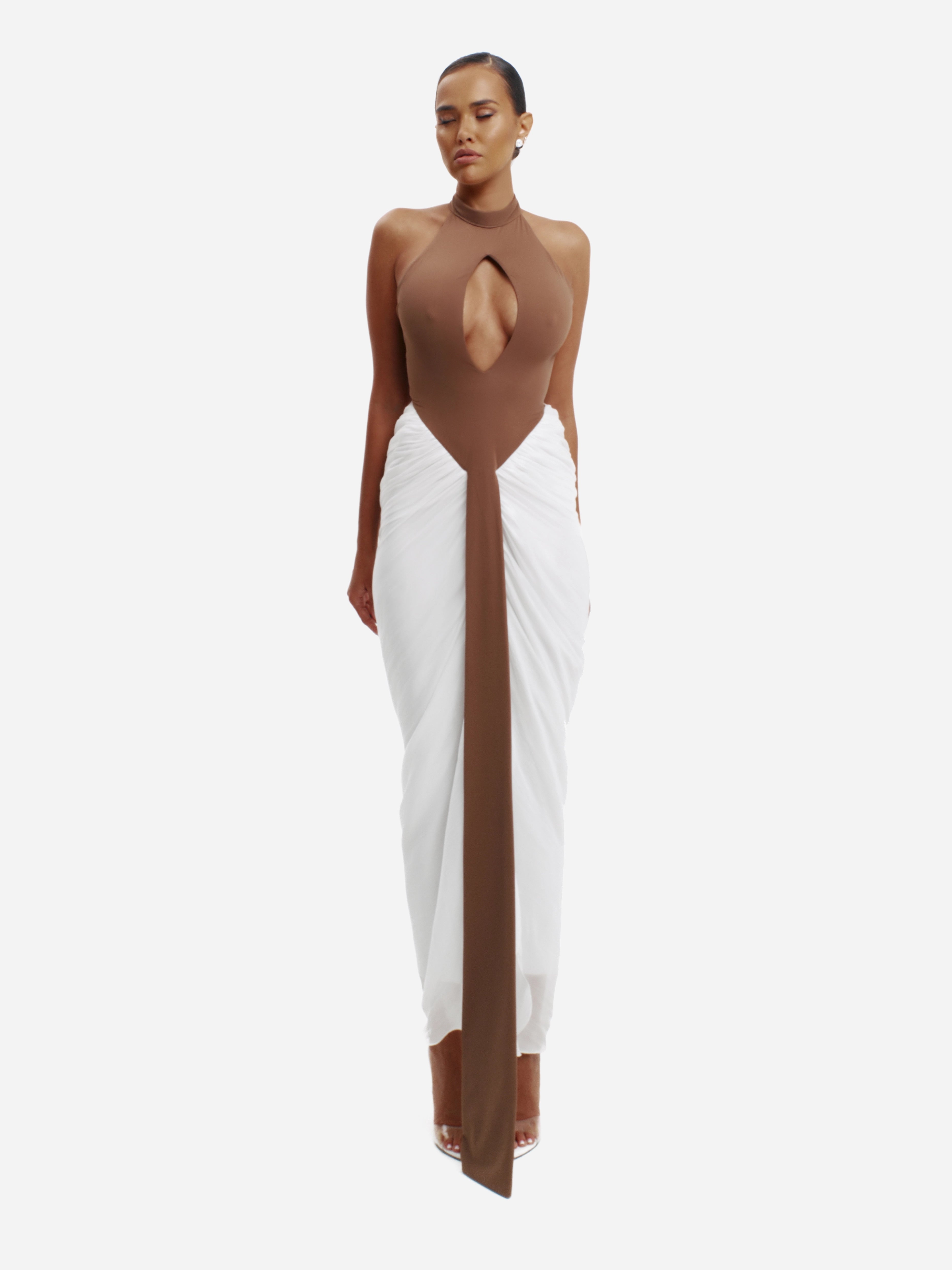 SPLIT DECISION - LIGHT BROWN & WHITE