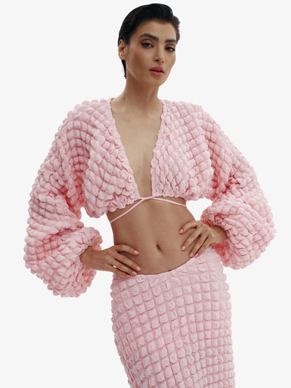 Pink knit maxi dress, ultimate comfortable luxury, effortless minimalist style.