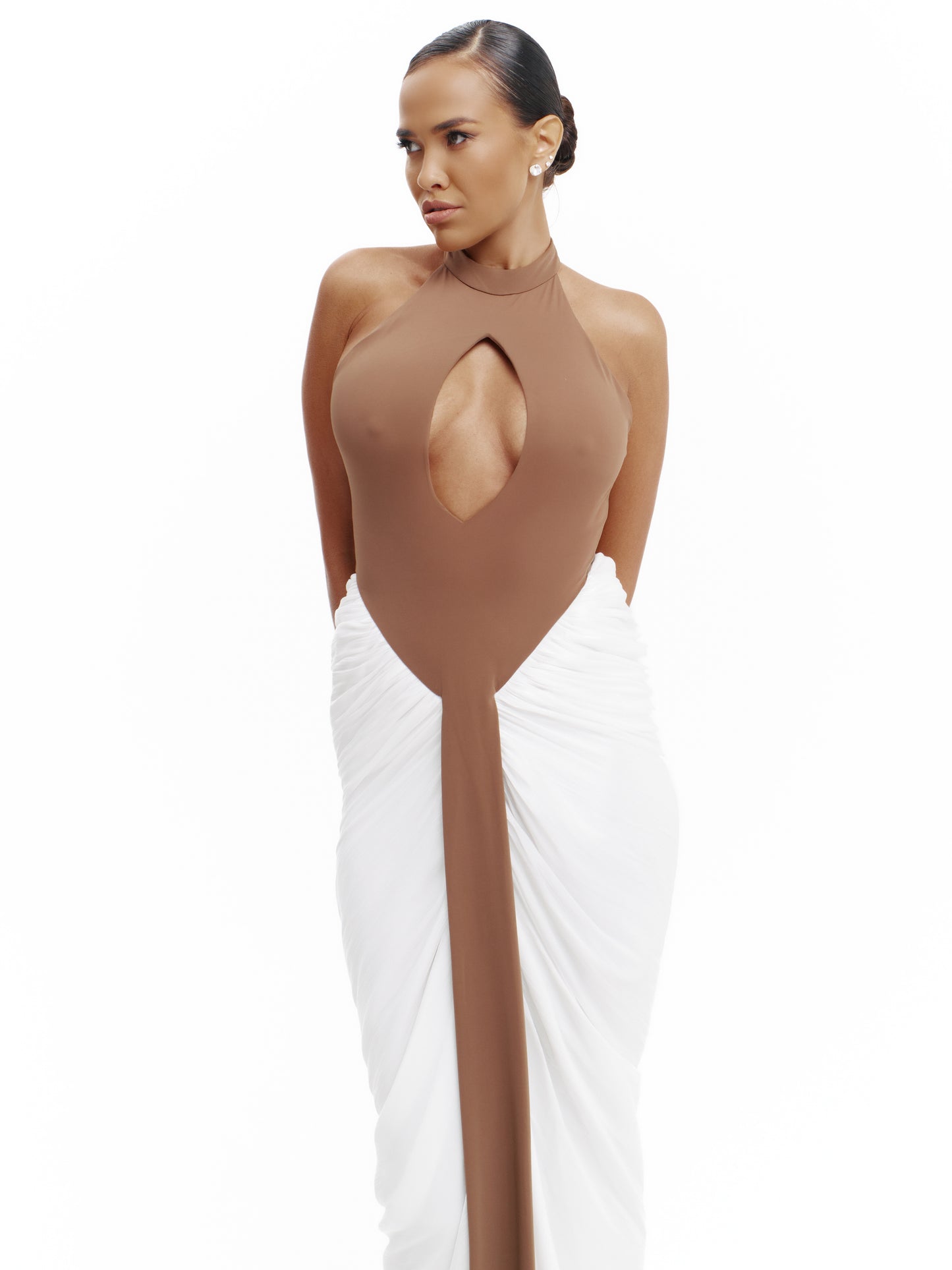 SPLIT DECISION - LIGHT BROWN & WHITE