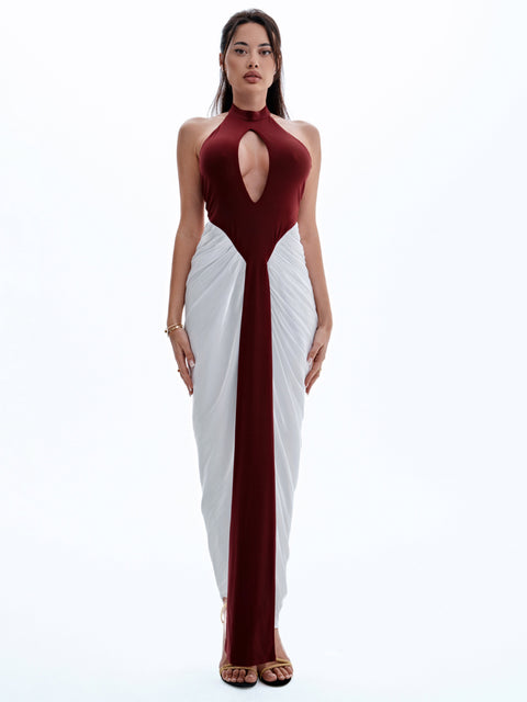 SPLIT DECISION - BURGUNDY & WHITE