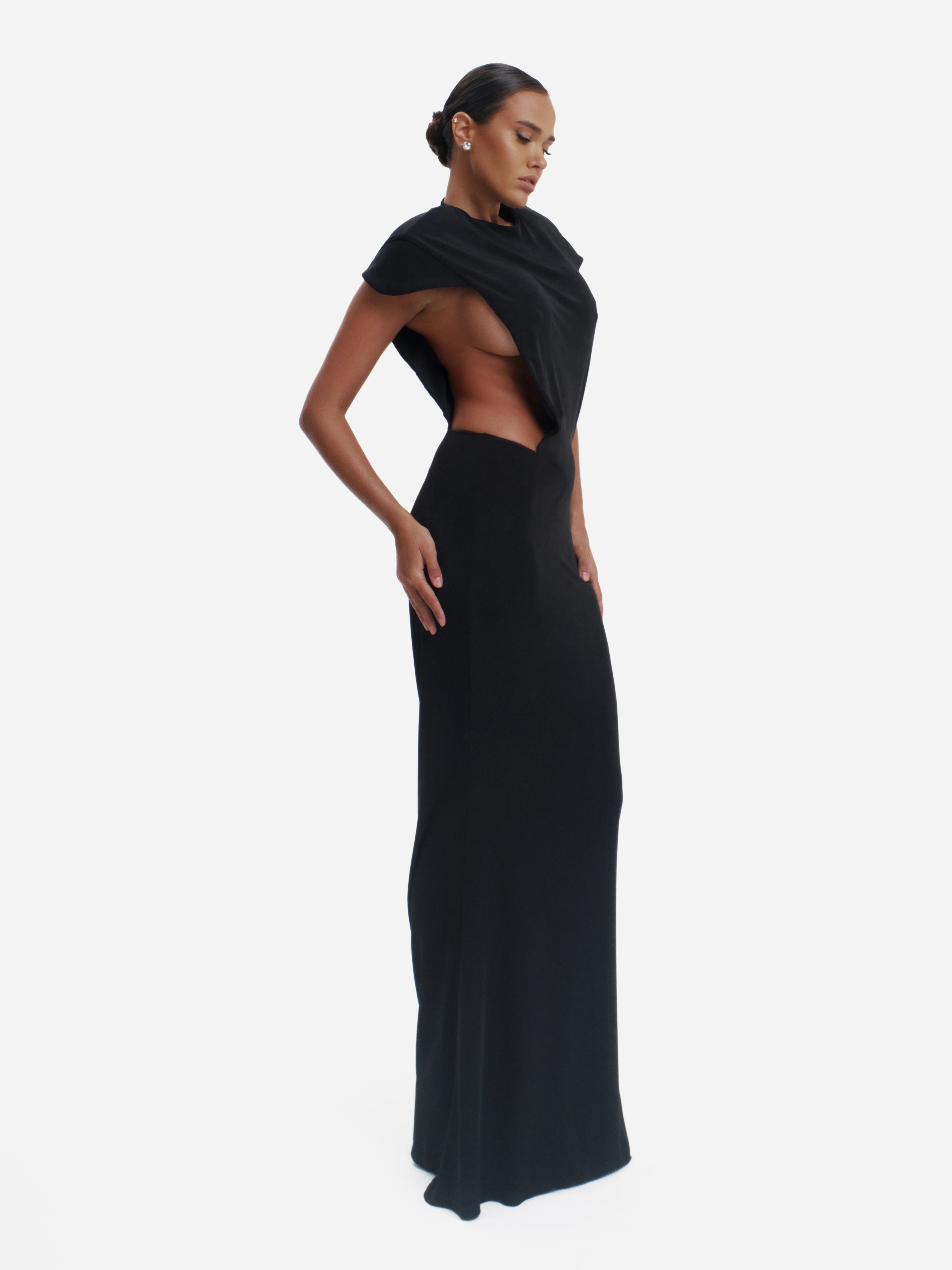 Oops I Slipped Dress Black
