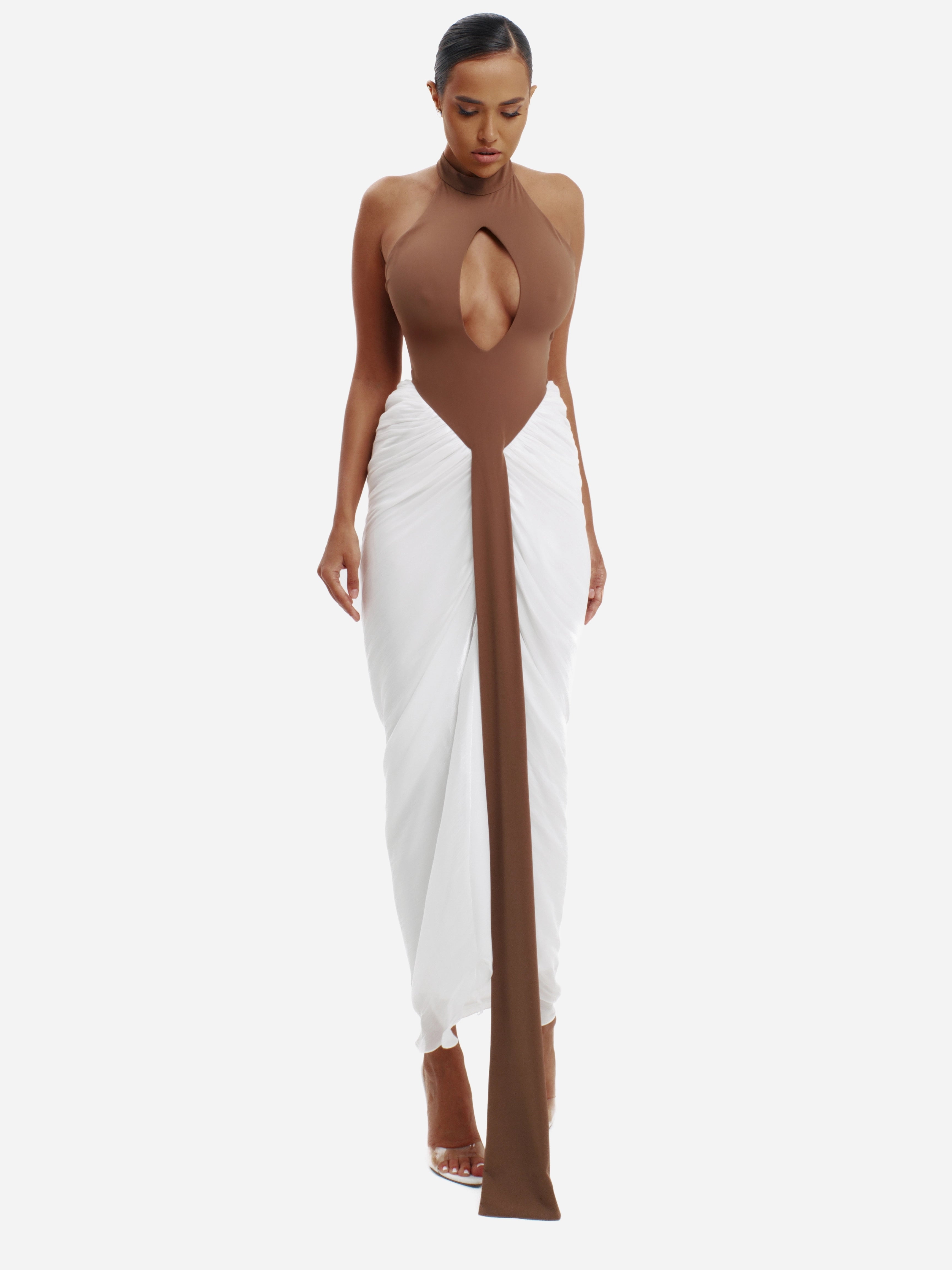 SPLIT DECISION - LIGHT BROWN & WHITE