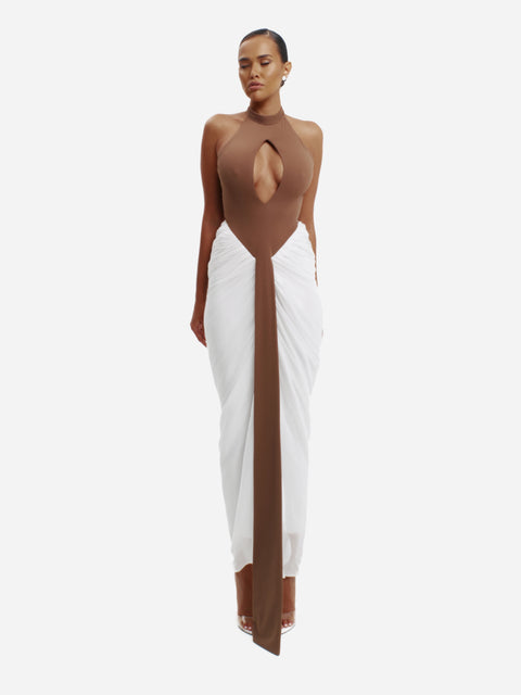 SPLIT DECISION - LIGHT BROWN & WHITE